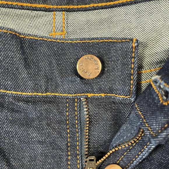 Nudie Jeans Co Lean Dean Jeans Mens 36x32 Dark Indigo Dry 16 Dips Made in Italy - Picture 13 of 16